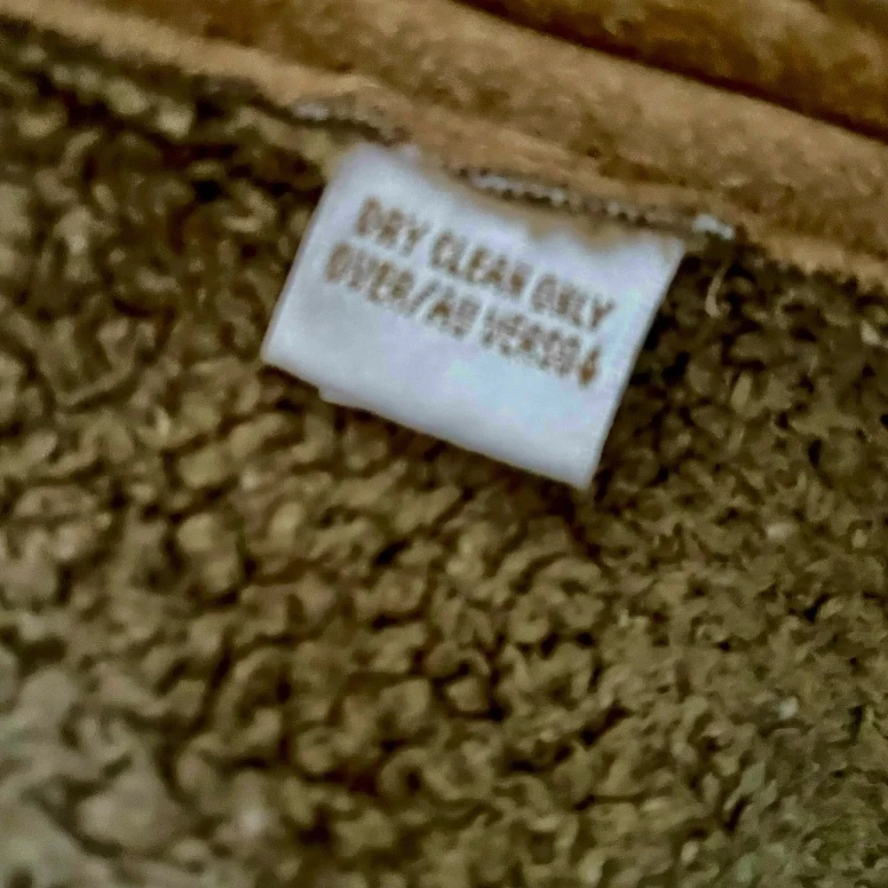 Dana Buchman Shearling Vest Women Size 10 Cognac Faux Suede Sherpa Cabincore - Picture 7 of 11